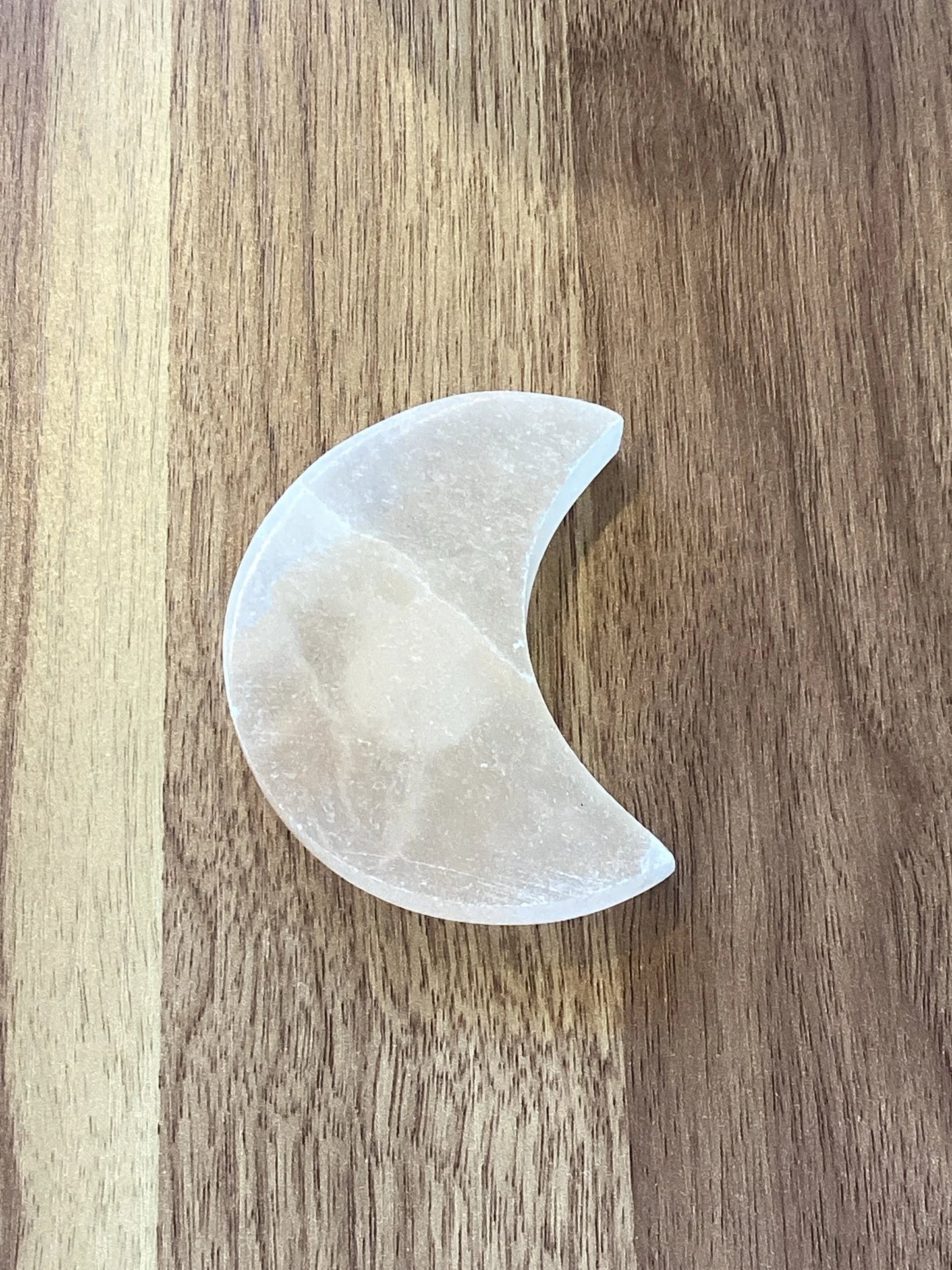 Peach Selenite Moon