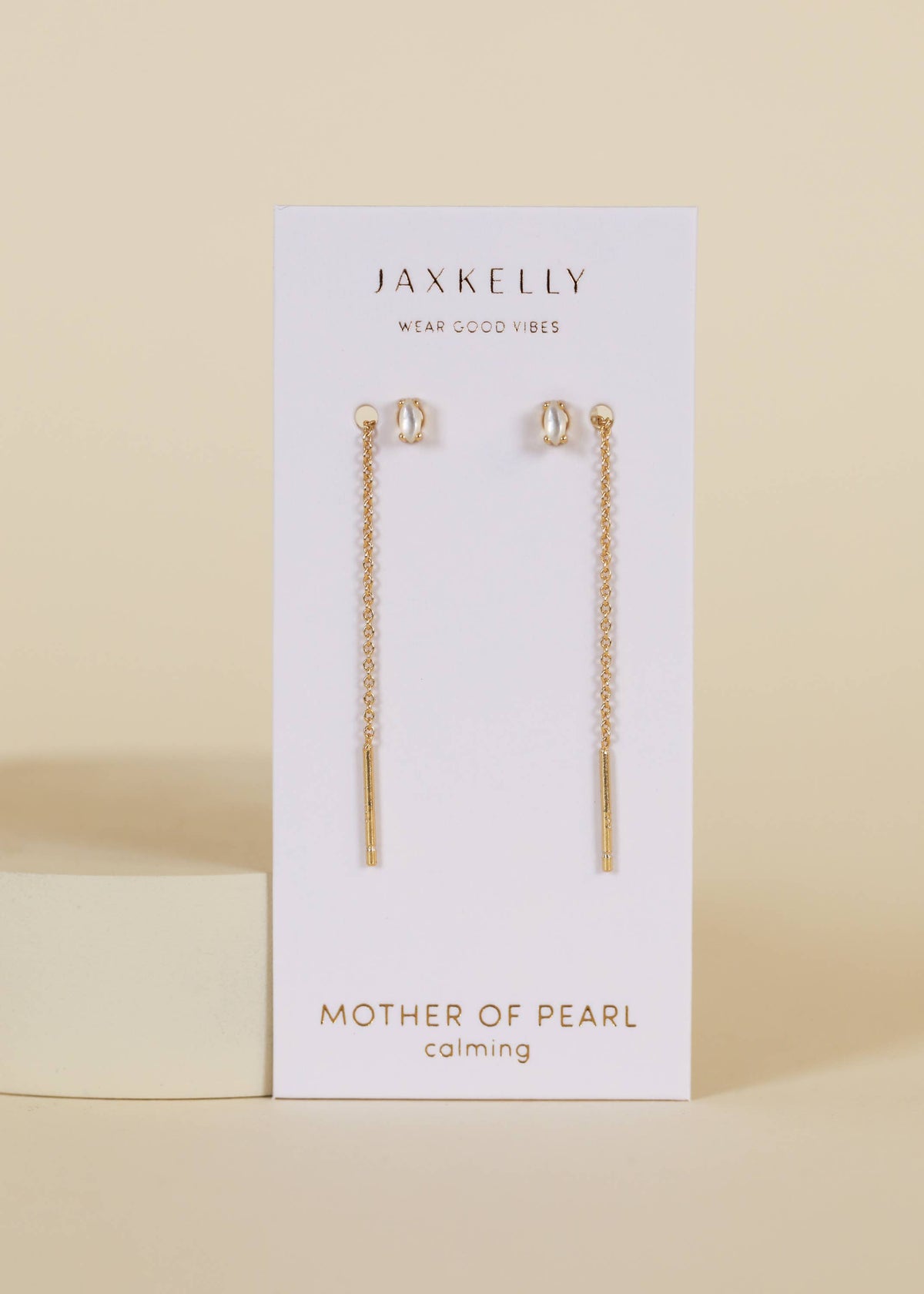 Studded Threader - Mother of Pearl - Earrings