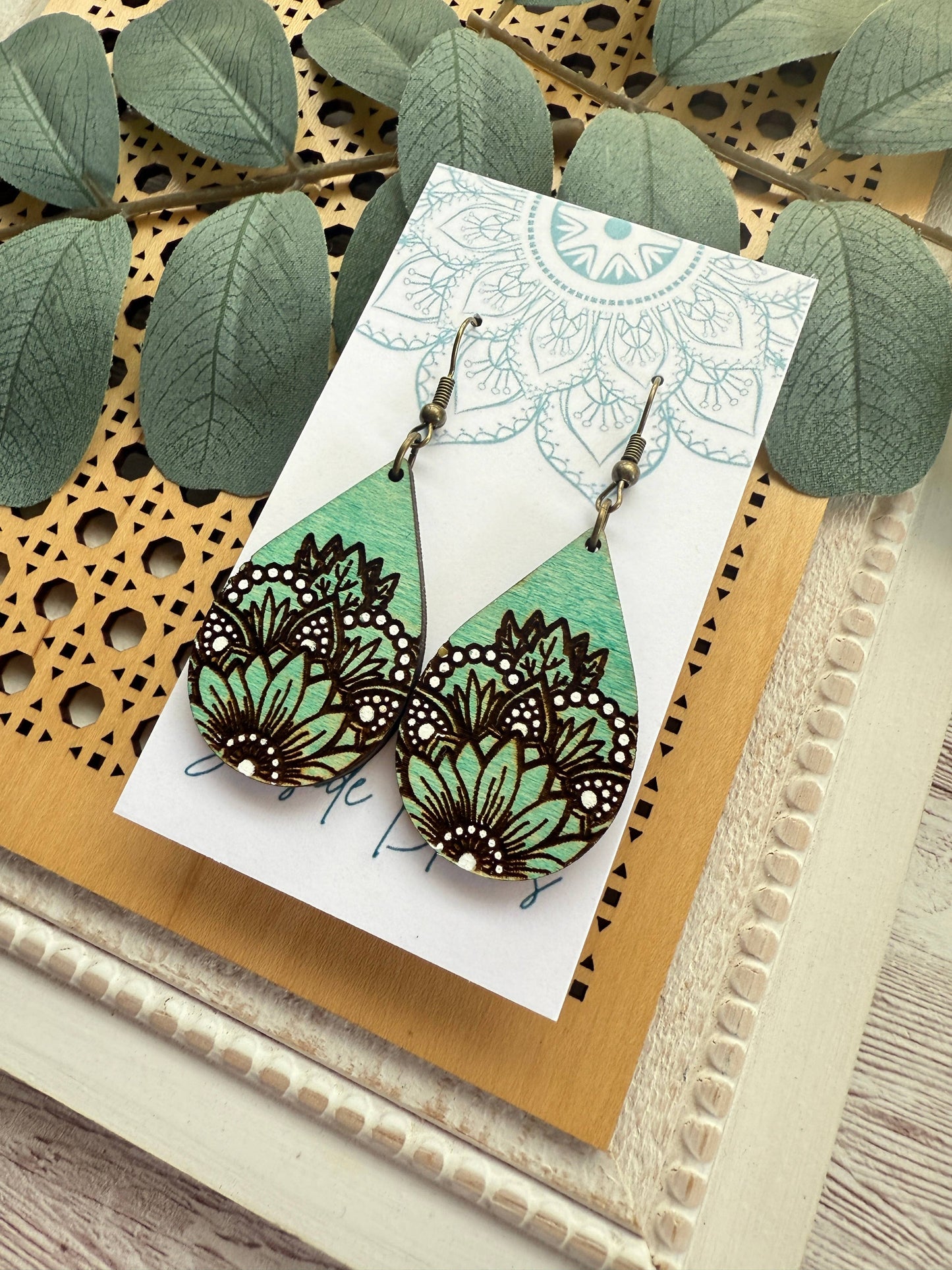 Maple Wood Earrings - Boho