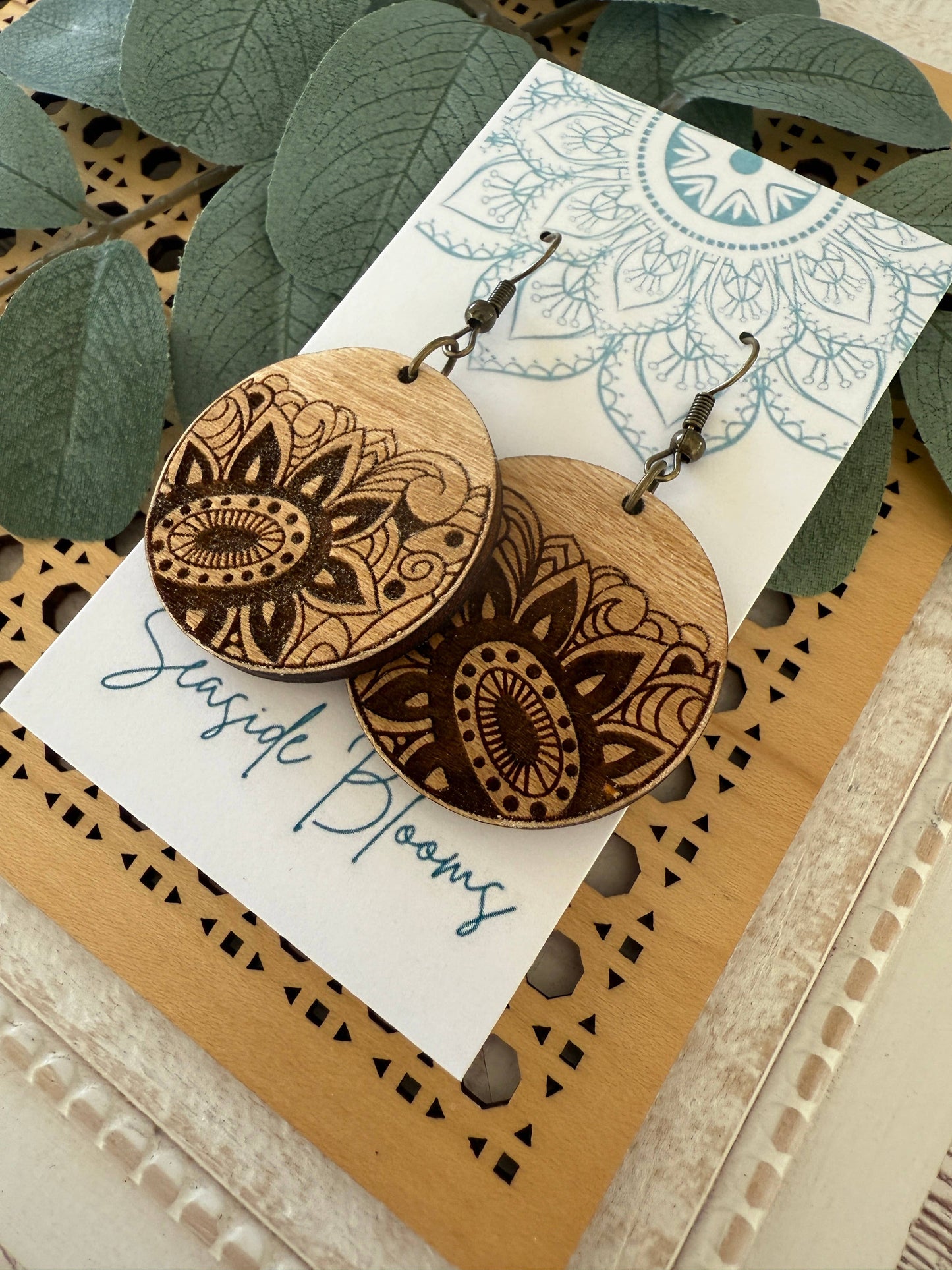 Maple Wood Bohemian Earrings
