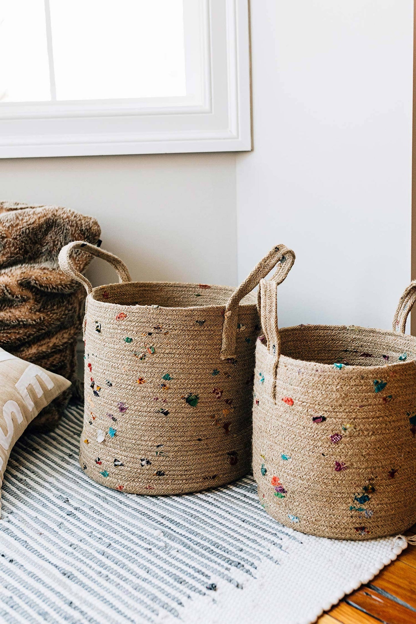 Bright Bits Jute Basket 10"