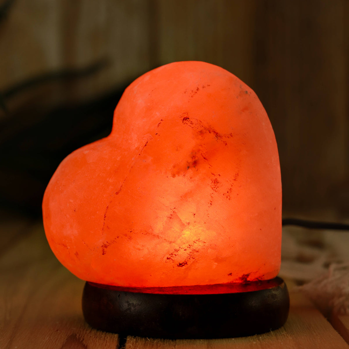 Himalayan Salt Heart Lamp with USB