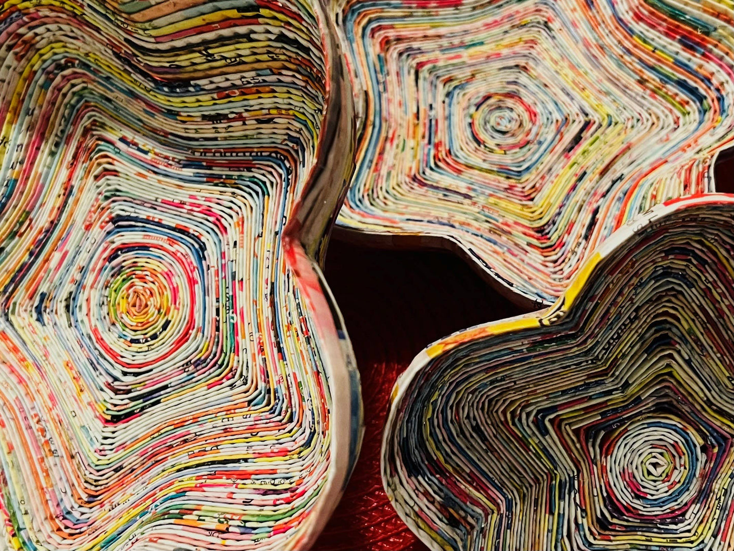 Flower Dish - Set Of 3 - Recycled Paper