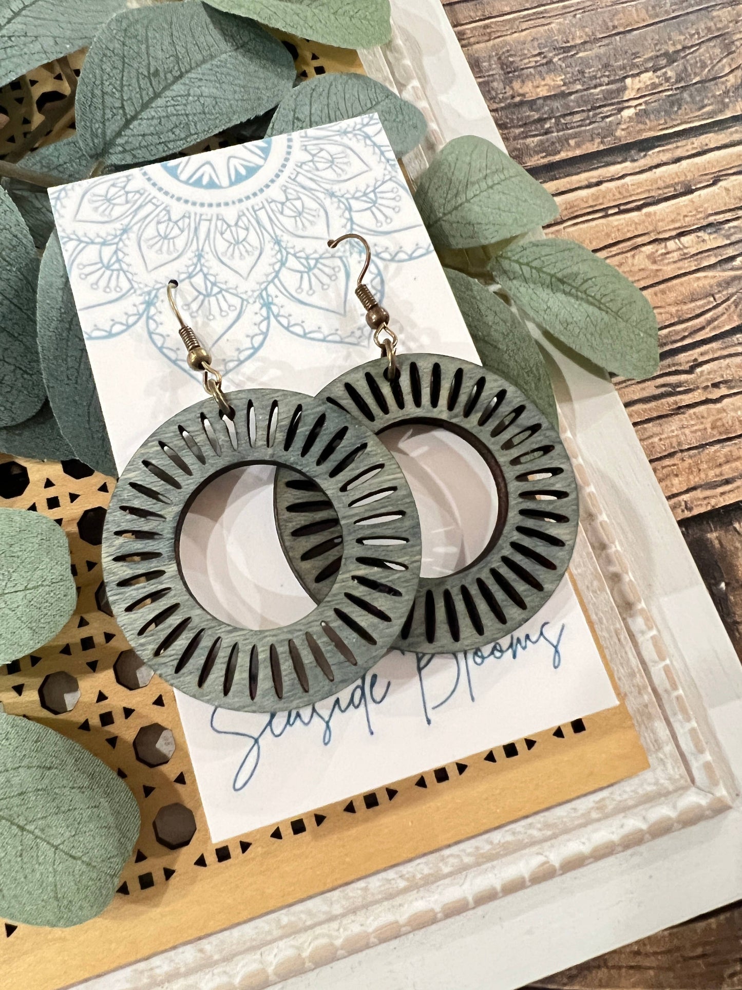 Maple Wood Hoop Earrings