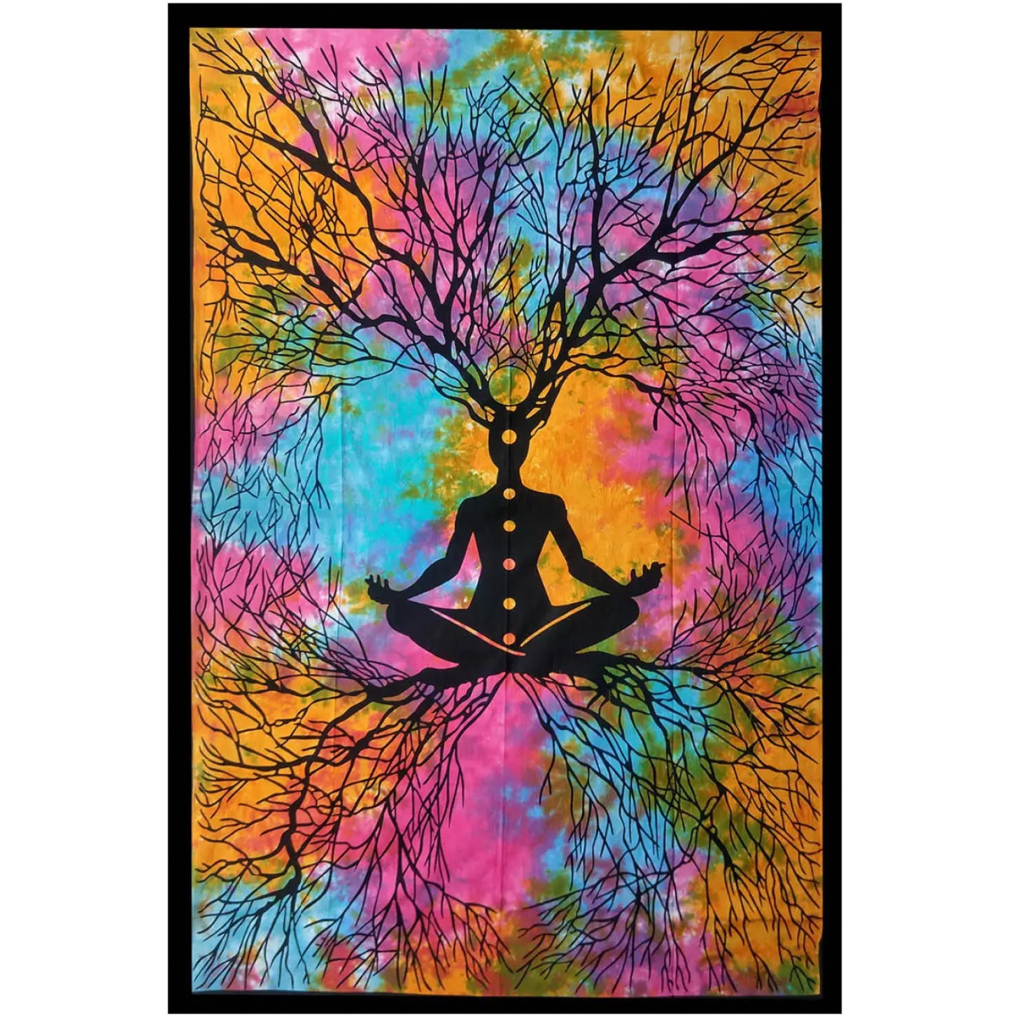 Yogi Tree Of Life Tye Die Tapestry