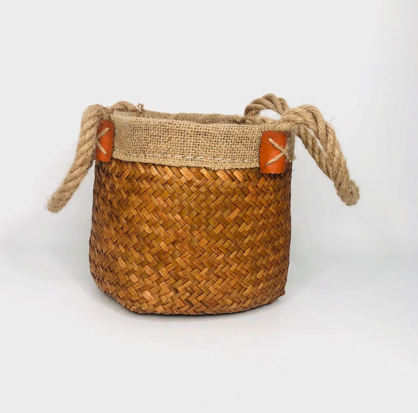 Handmade Seagrass Craft Flower Storage Basket Boho Decor