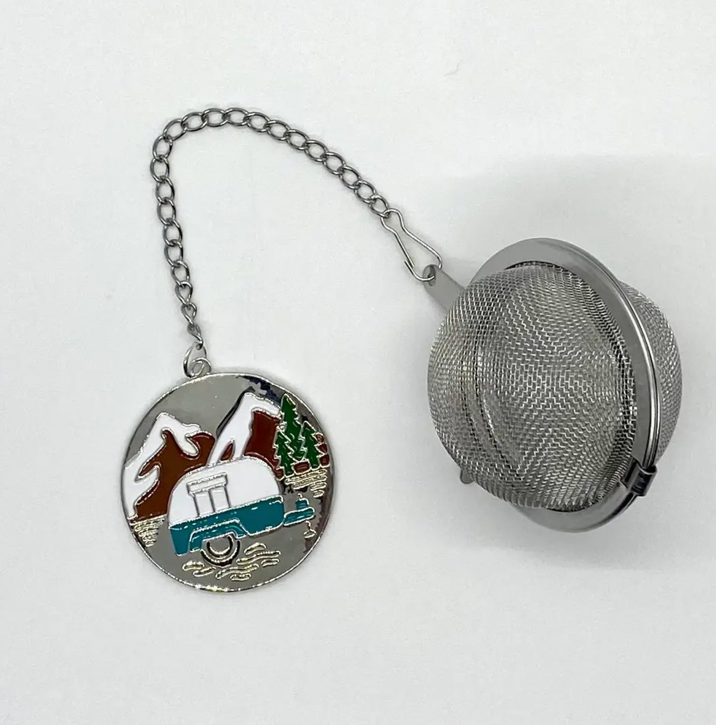 Loose Leaf Tea Infuser, Vintage Camper Charm Ball