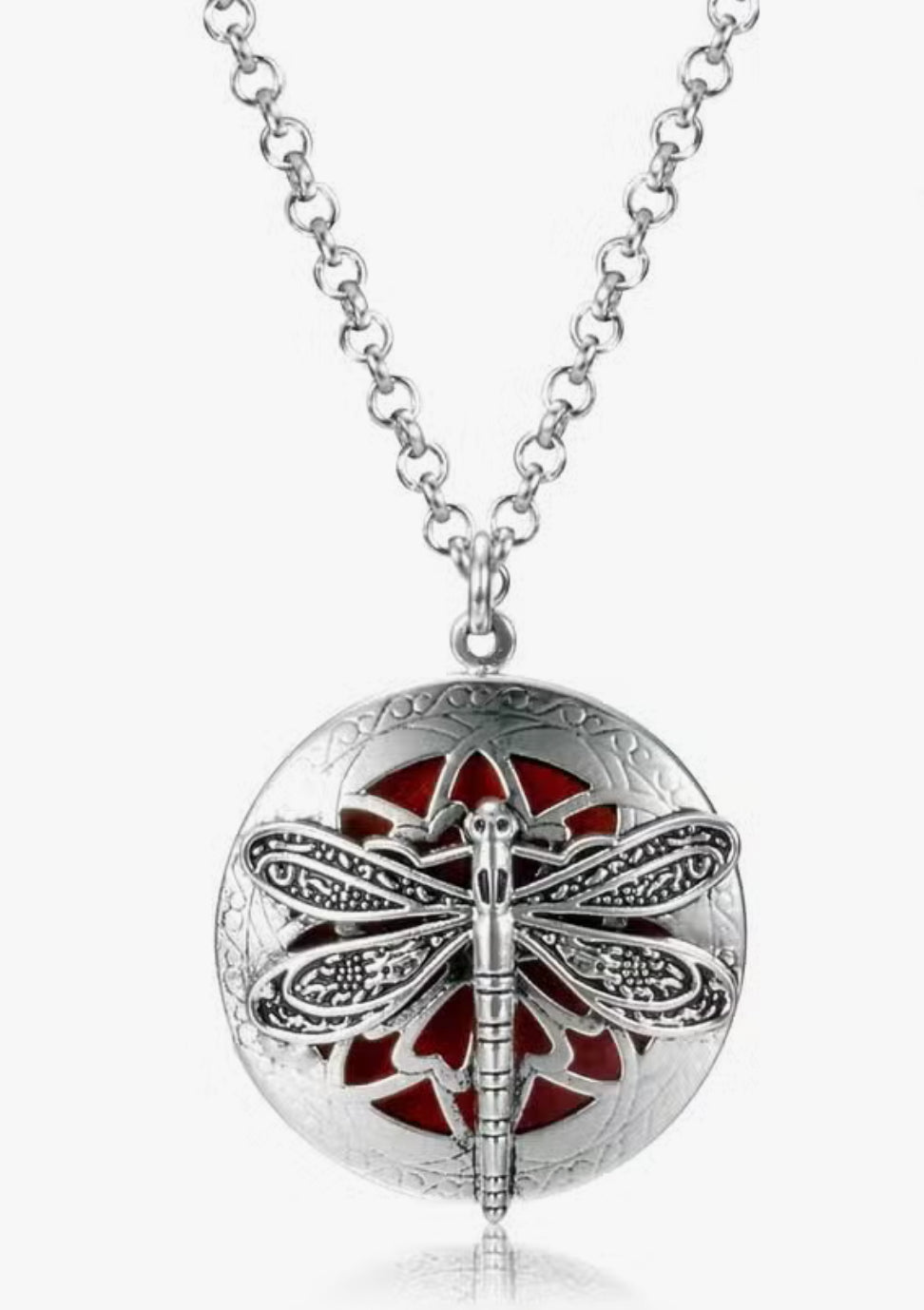 Dragonfly Aromatherapy Diffuser Necklace with 12 Color Pads