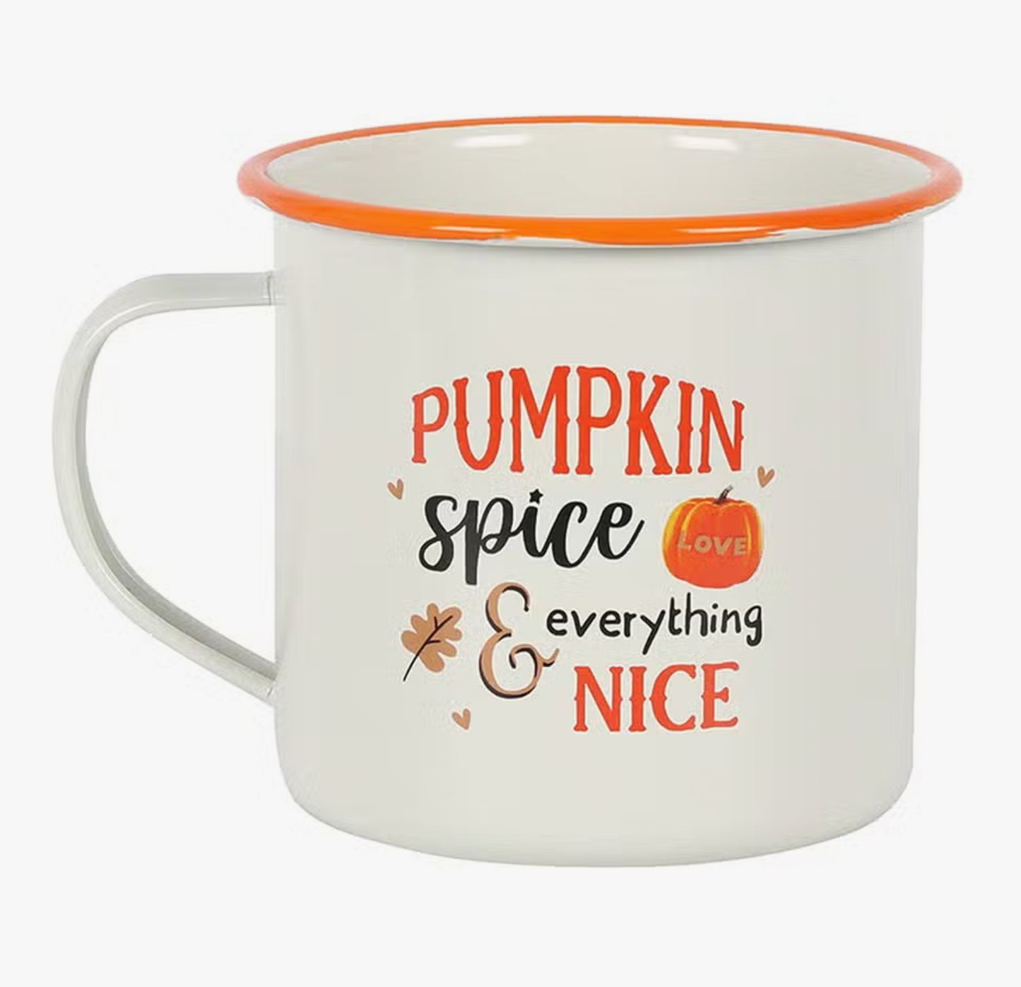 Pumpkin Spice Enamel Fall and Autumn Mug