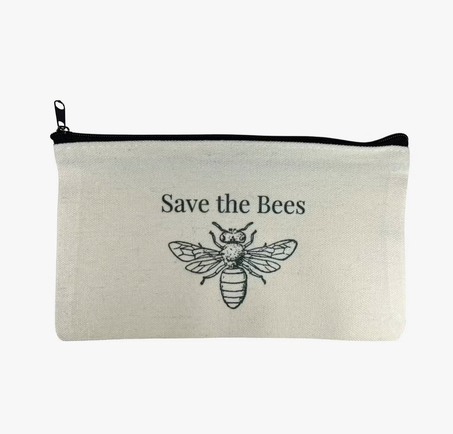 Save the Bees Zipper Pouch