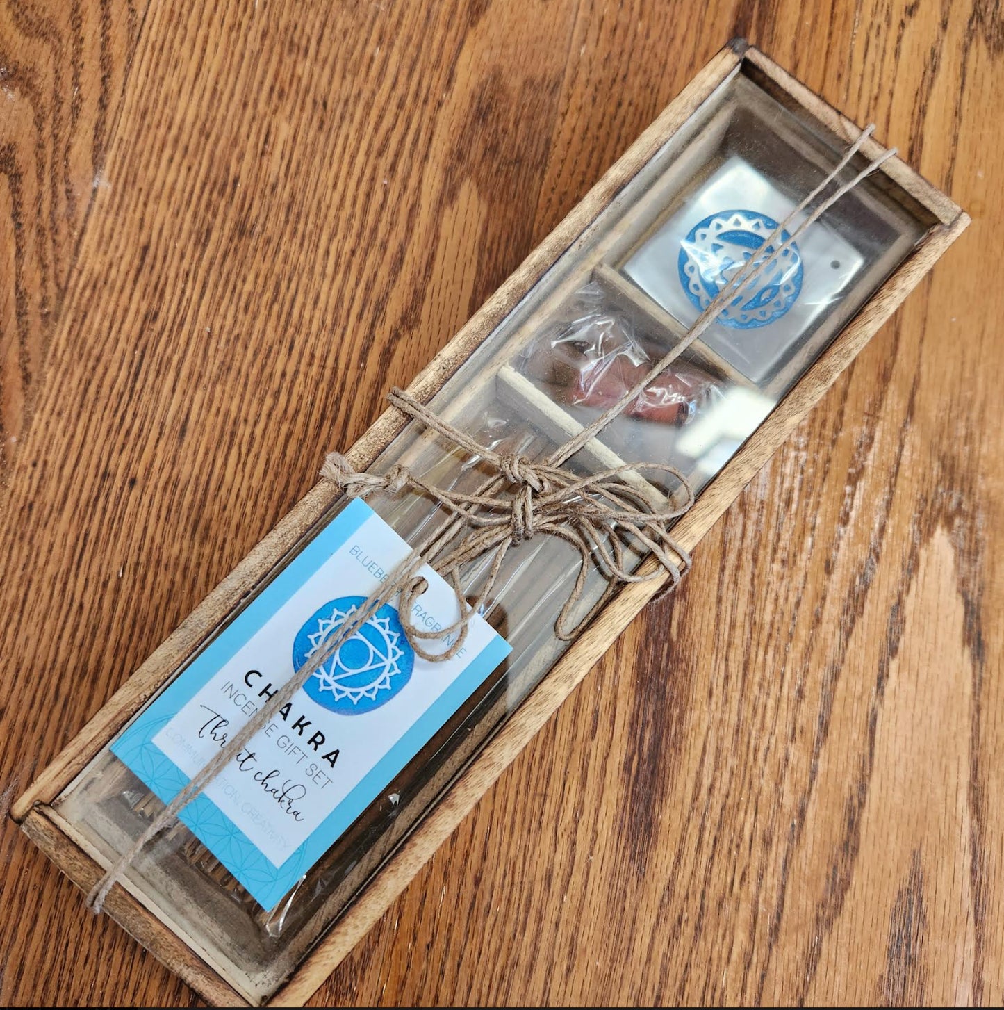 Throat Chakra Wooden Incense Gift Set
