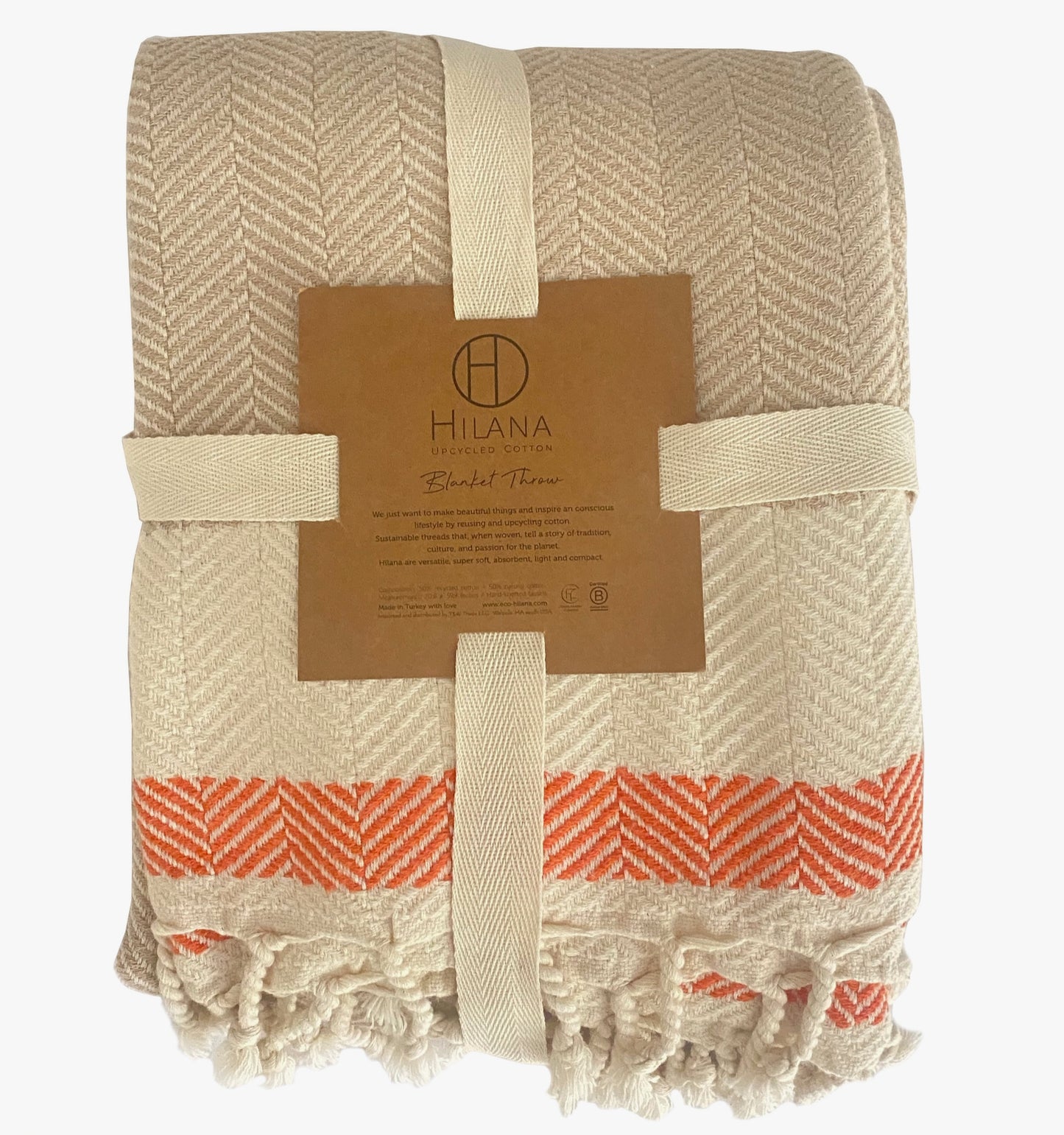 Pipa Hand-Loomed Throw Blanket - Beige