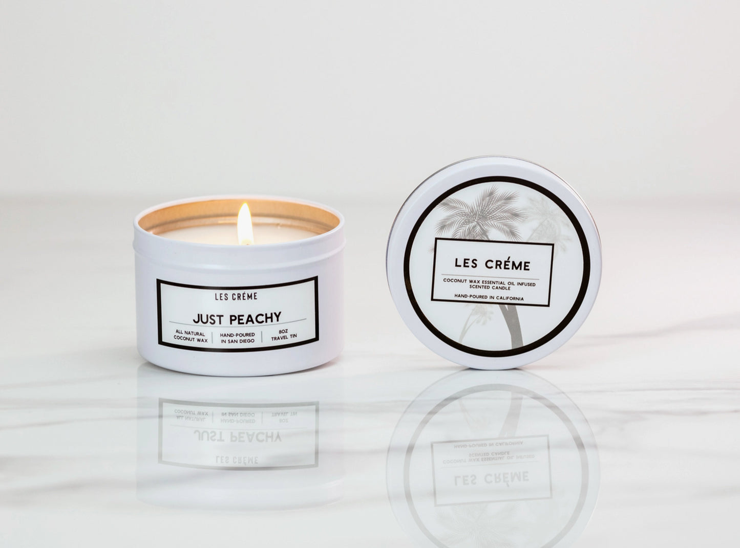 Just Peachy Scent Organic Coconut Wax Candle Travel