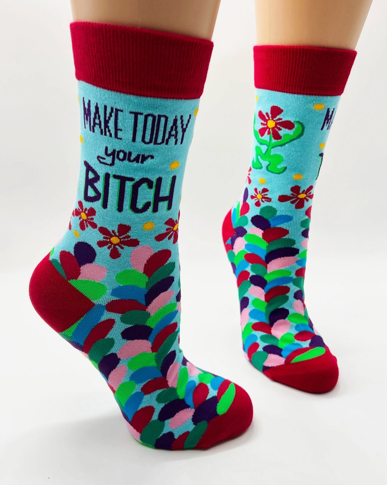 Make Today Your Bitch Ladies' Novelty Crew Socks
