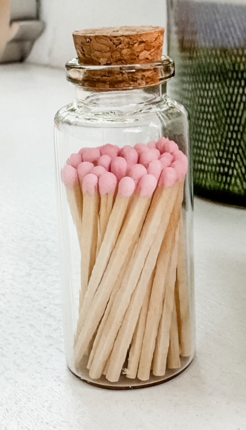 Fancy Safety Matches Glass Vial With 40 Matches