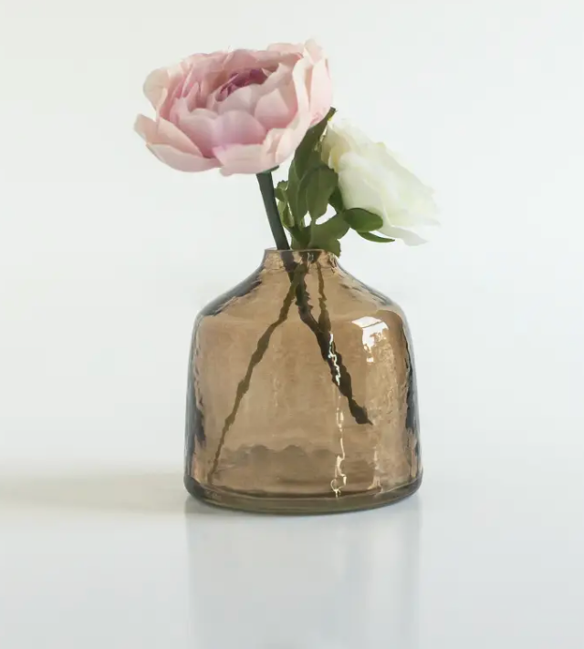 Bella Handblown Hammered Glass Bud Vase