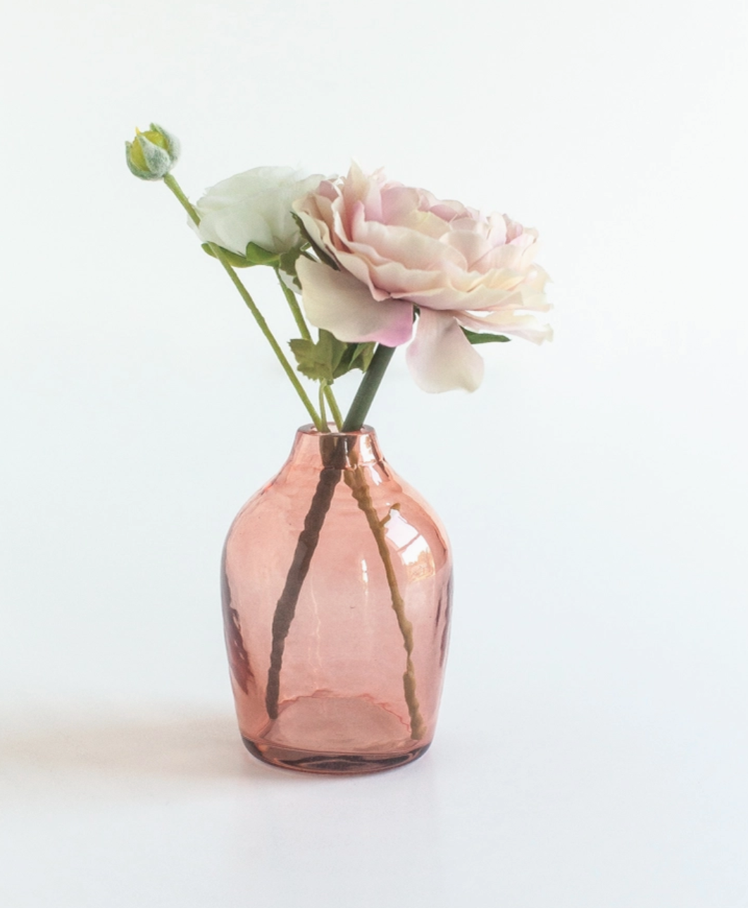 Haley Handblown Hammered Glass Bud Vase