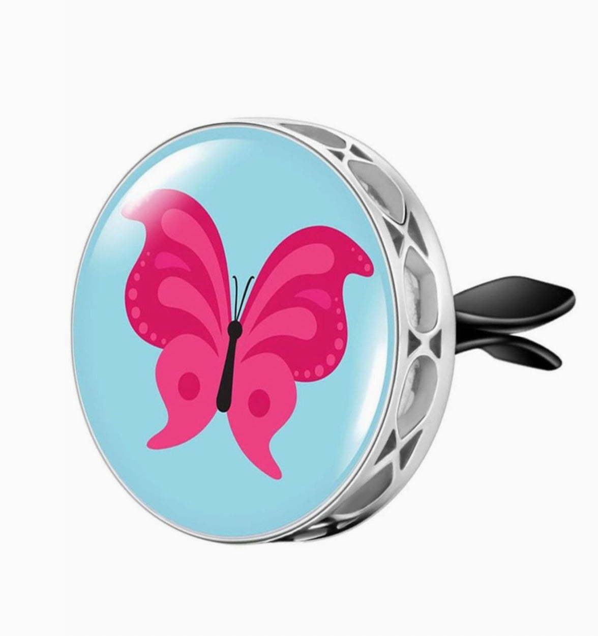 Pink Butterfly Car Vent Diffuser For Essential Oils