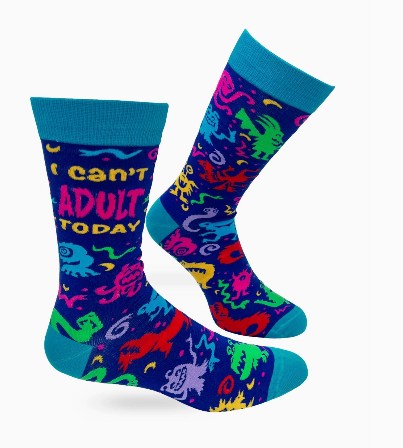 I Can’t Adult Today Men's Novelty Crew Socks