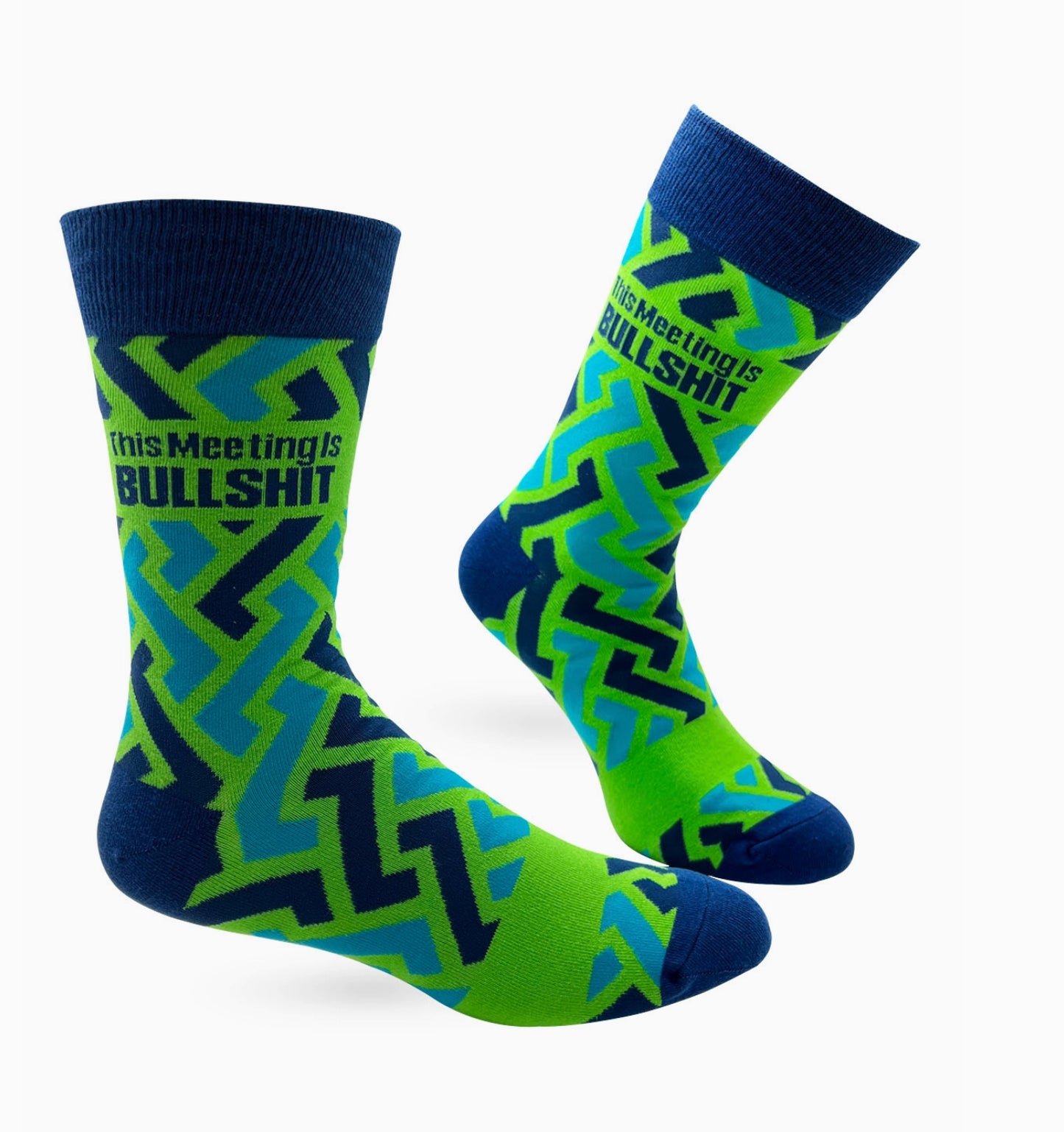 This Meeting Is Bullshit Men's Novelty Crew Socks