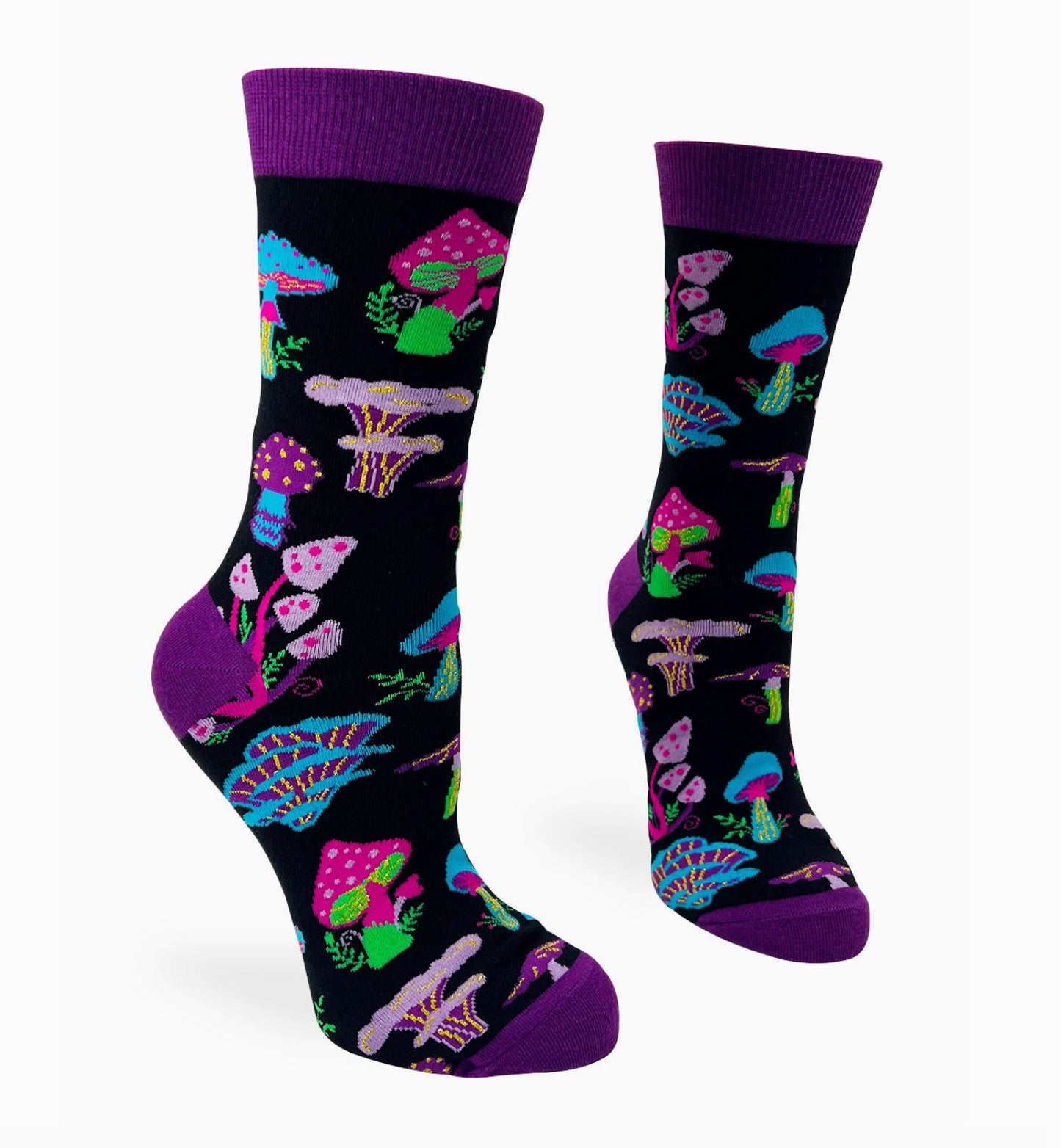 Trippy Mushrooms Women's Novelty Crew Socks