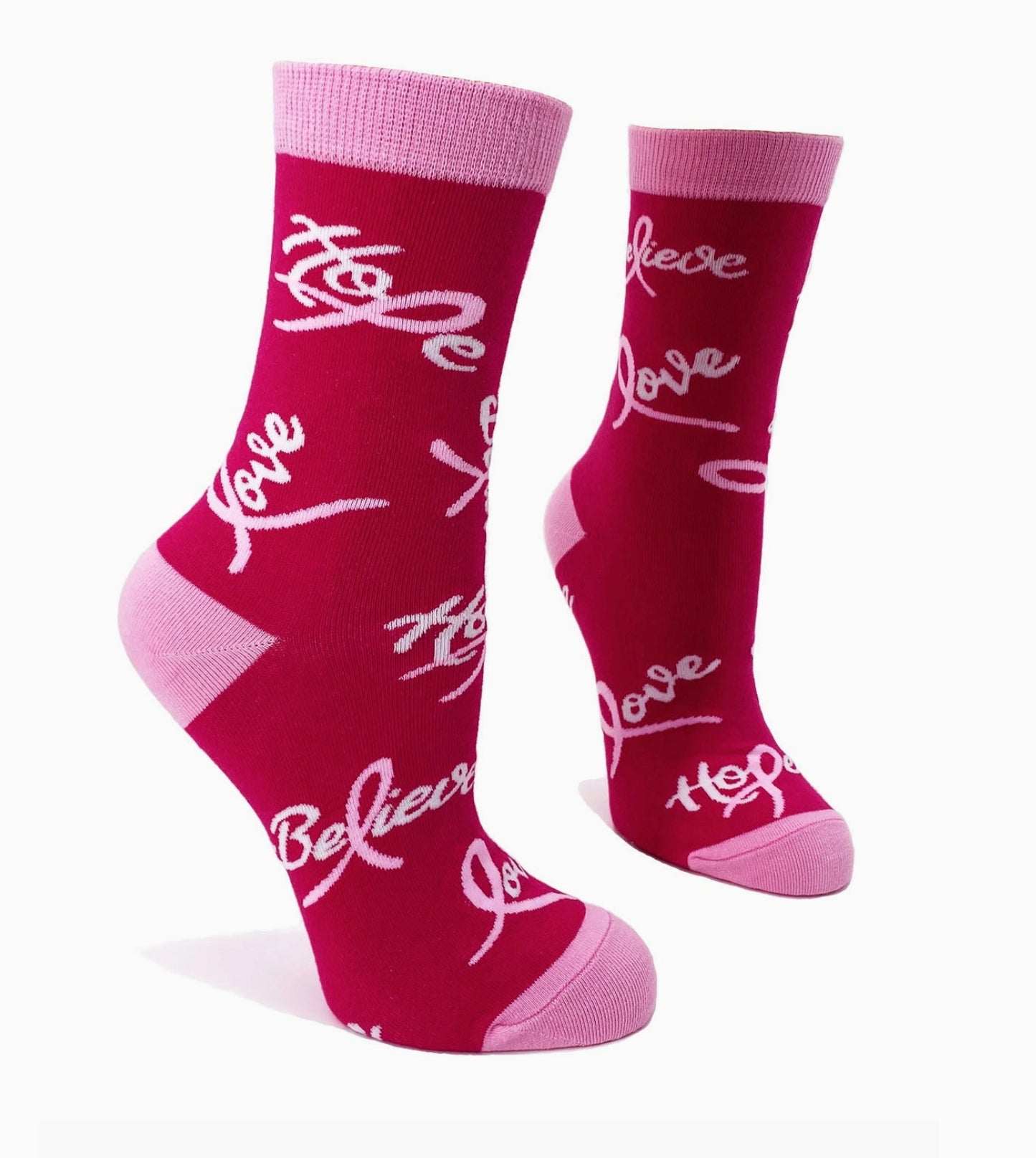 Believe, Hope, Love Ladies' Crew Socks