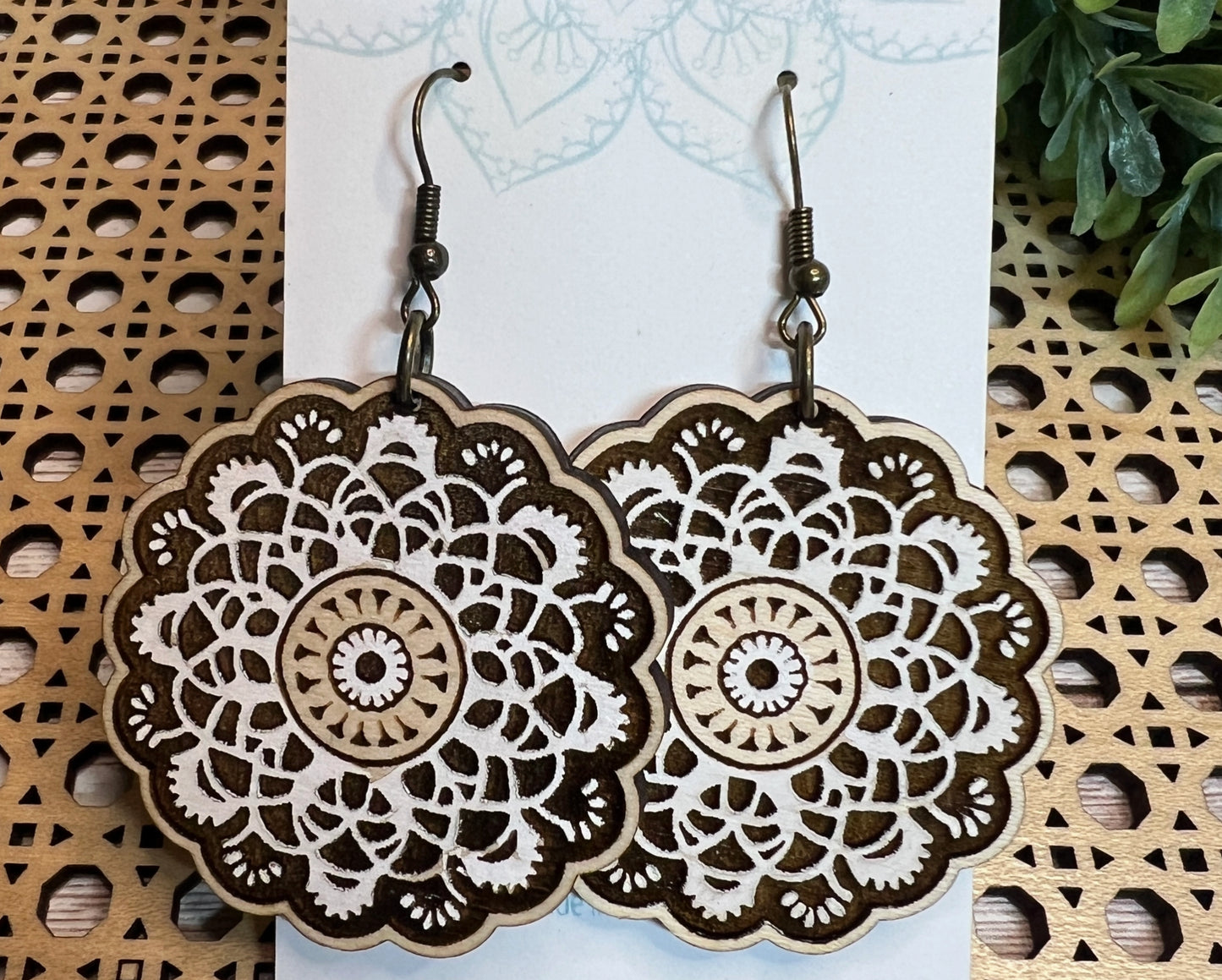 Boho Hand Painted Lightweight Maple Wood