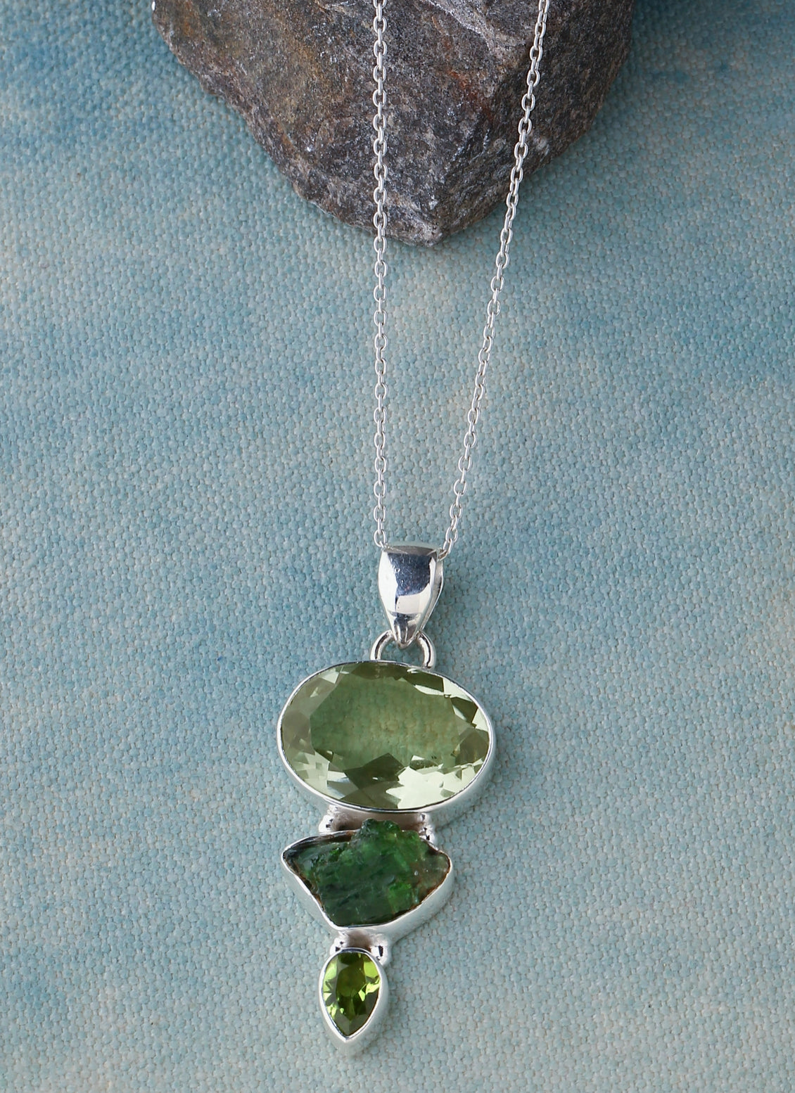 Green Amethyst & Peridot Necklace