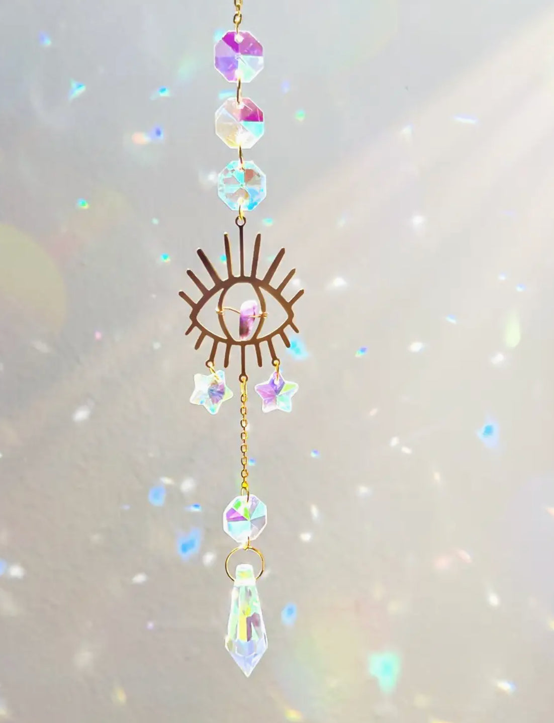 Amethyst Eye Crystal Suncatcher