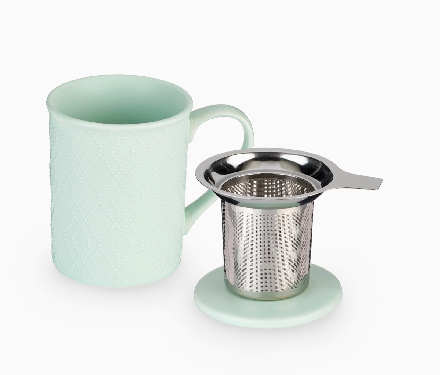 Ceramic Mug w/ Tea Infuser -Mint