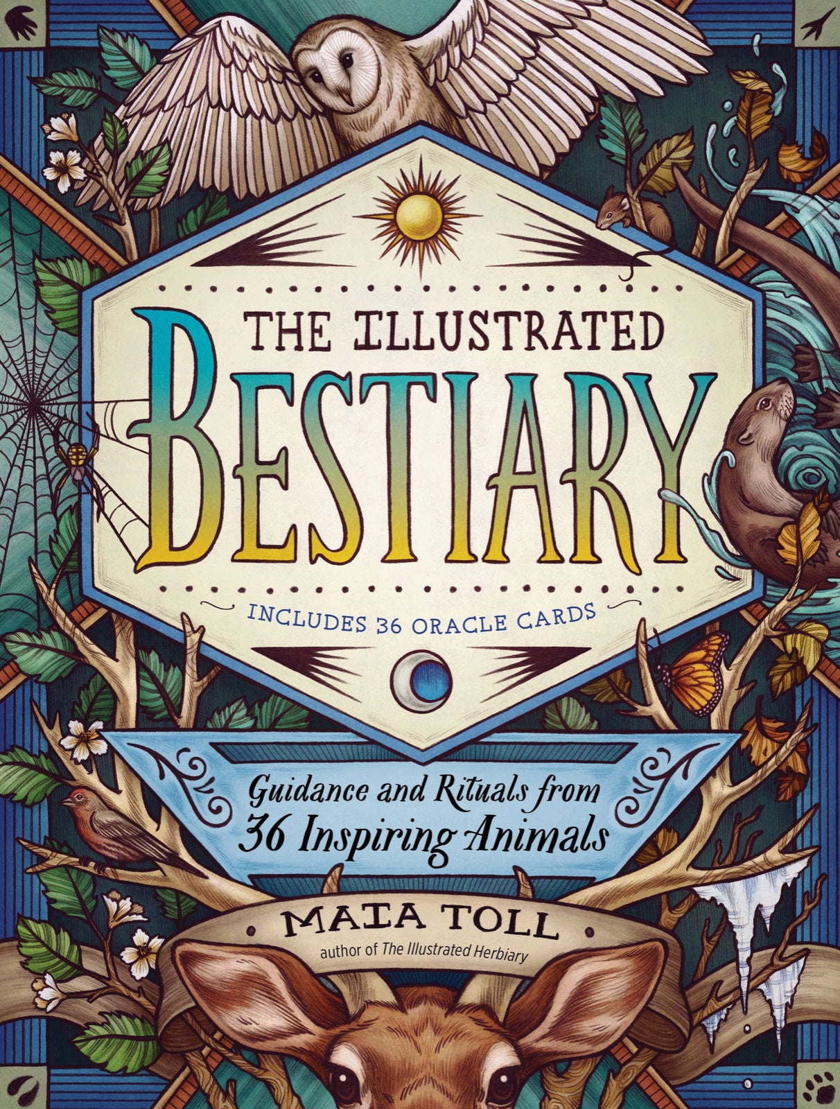 The Illustrated Bestiary Oracle Cards by Maia Toll