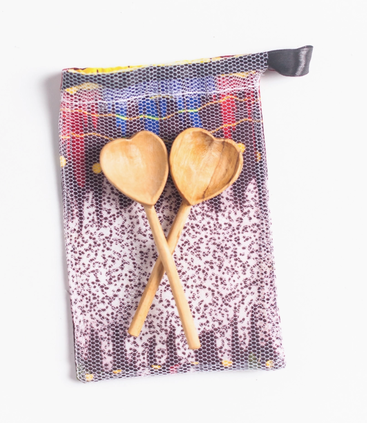 Olive Wood Heart Spoon Set