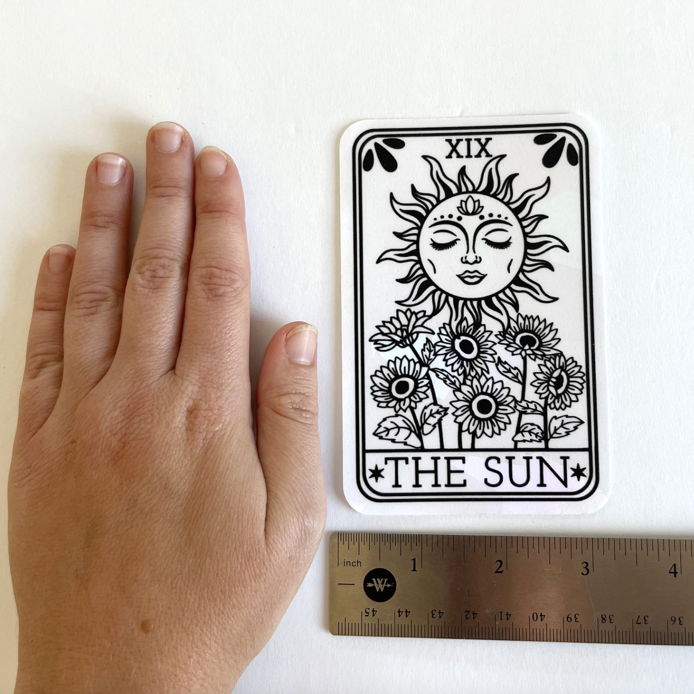 Sun Tarot Card Suncatcher Sticker | Rainbow Window Decal
