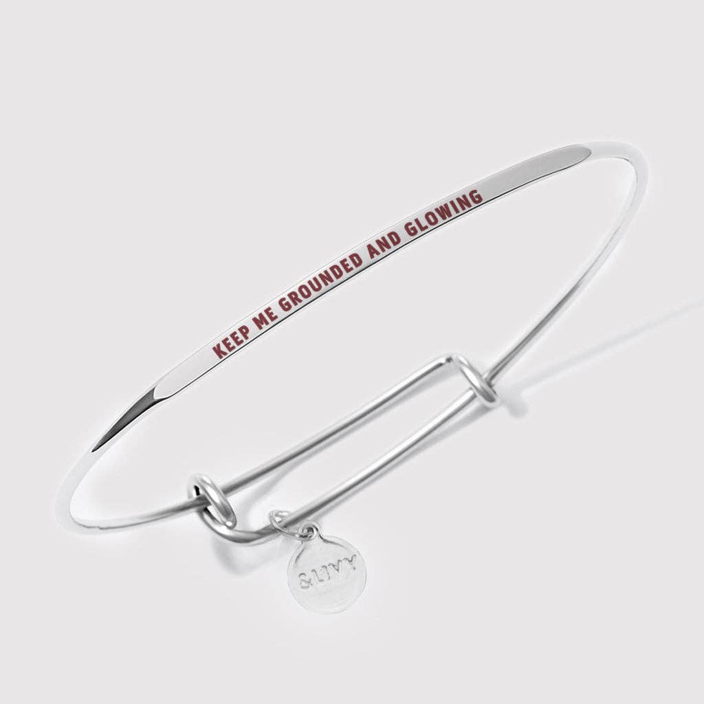 Keep Me Grounded And Glowing Affirmation Bangle