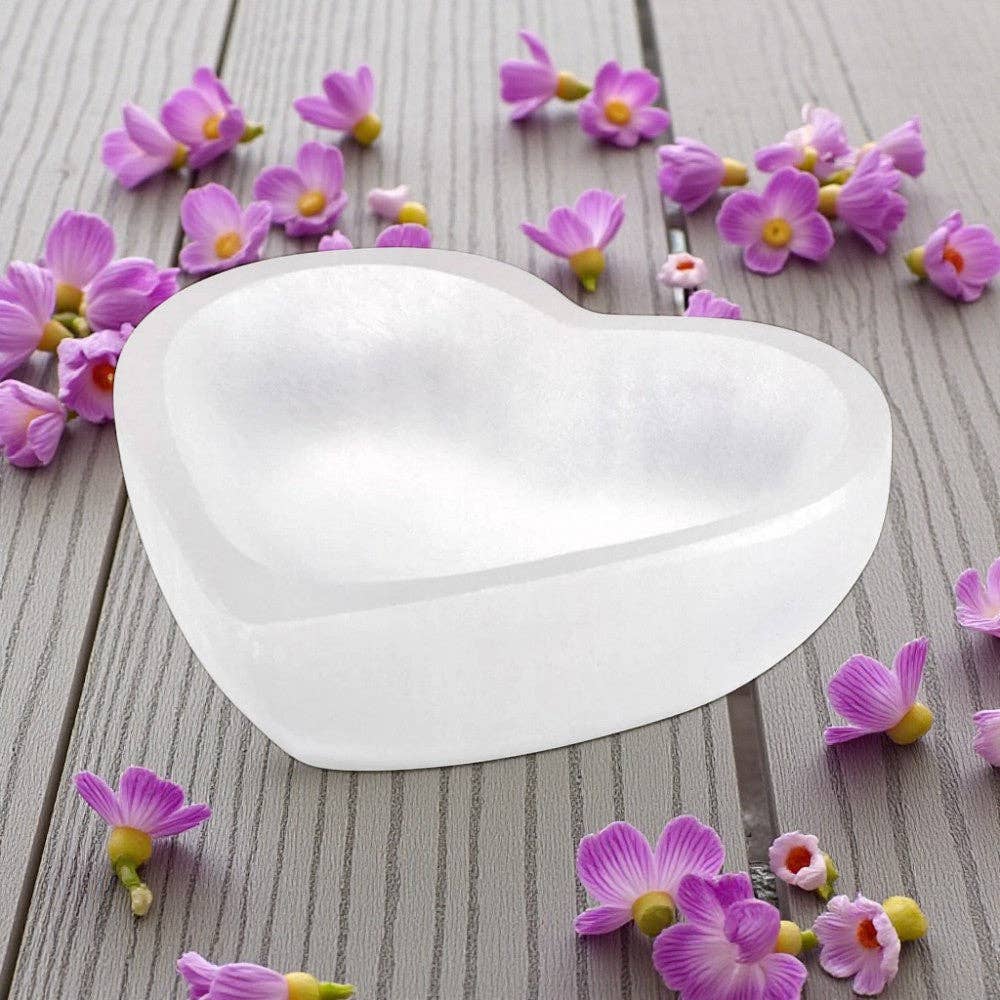 Selenite Heart Charging Bowl,
