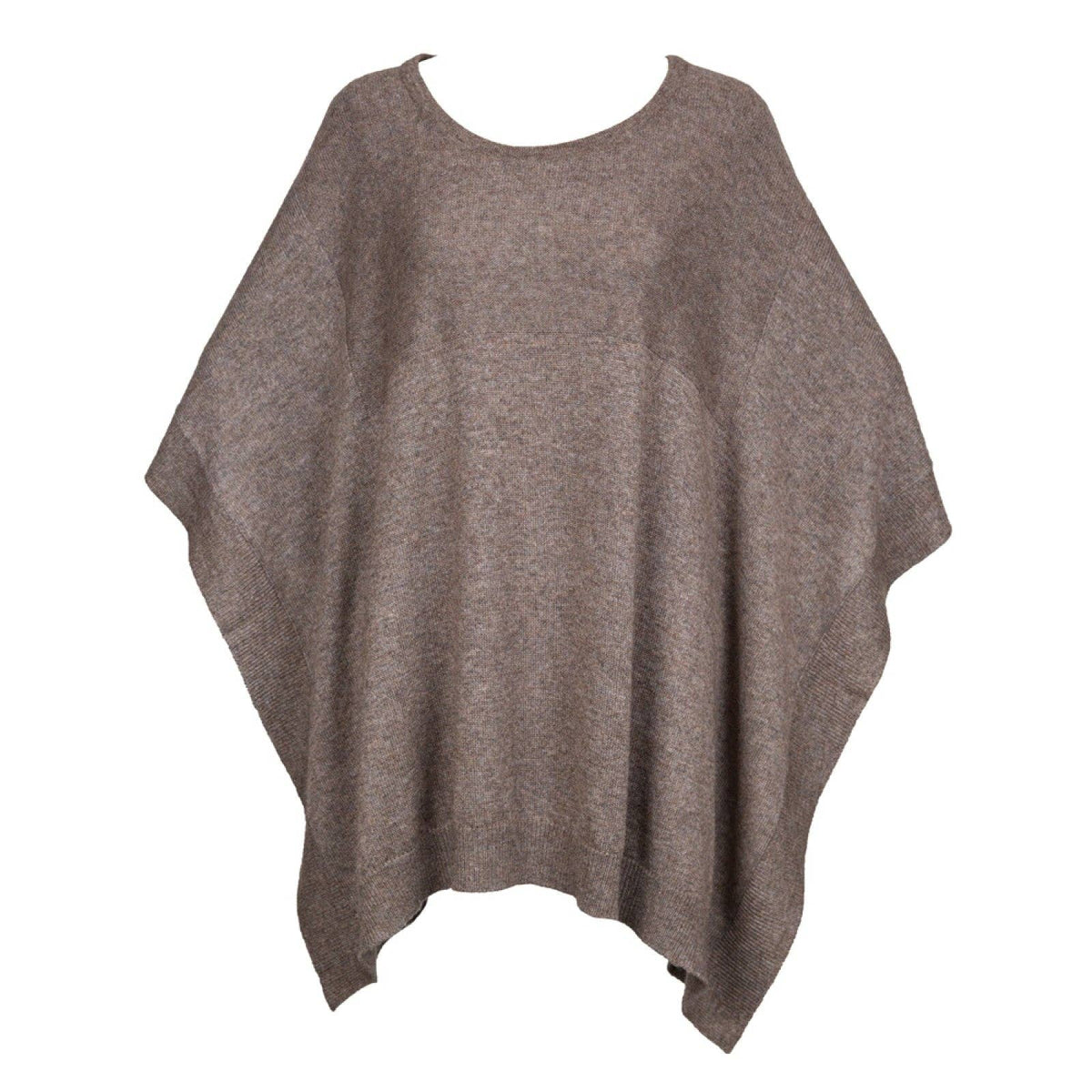 Round Neck Free Style Cashmere Poncho