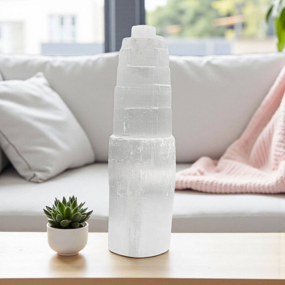 Selenite - Lamp, Large