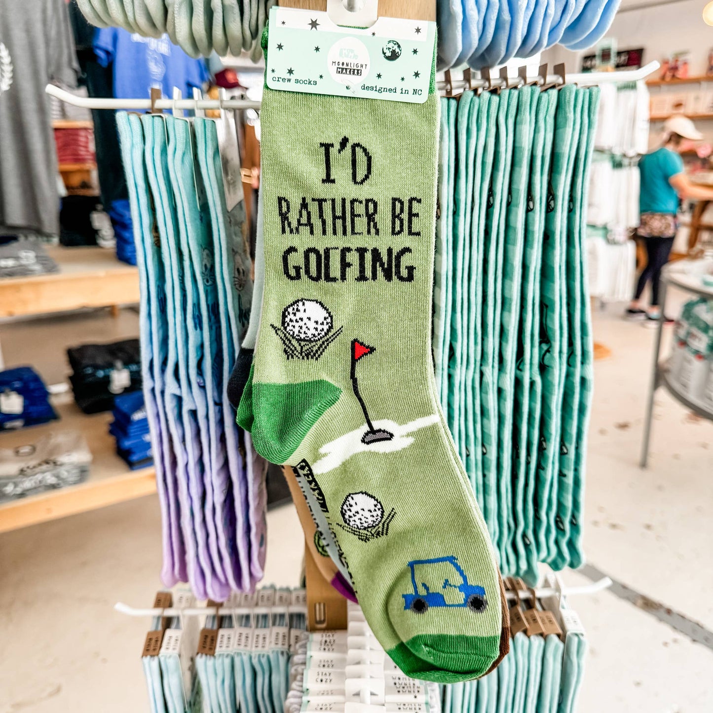 I'd Rather Be Golfing - Funny Unisex Socks