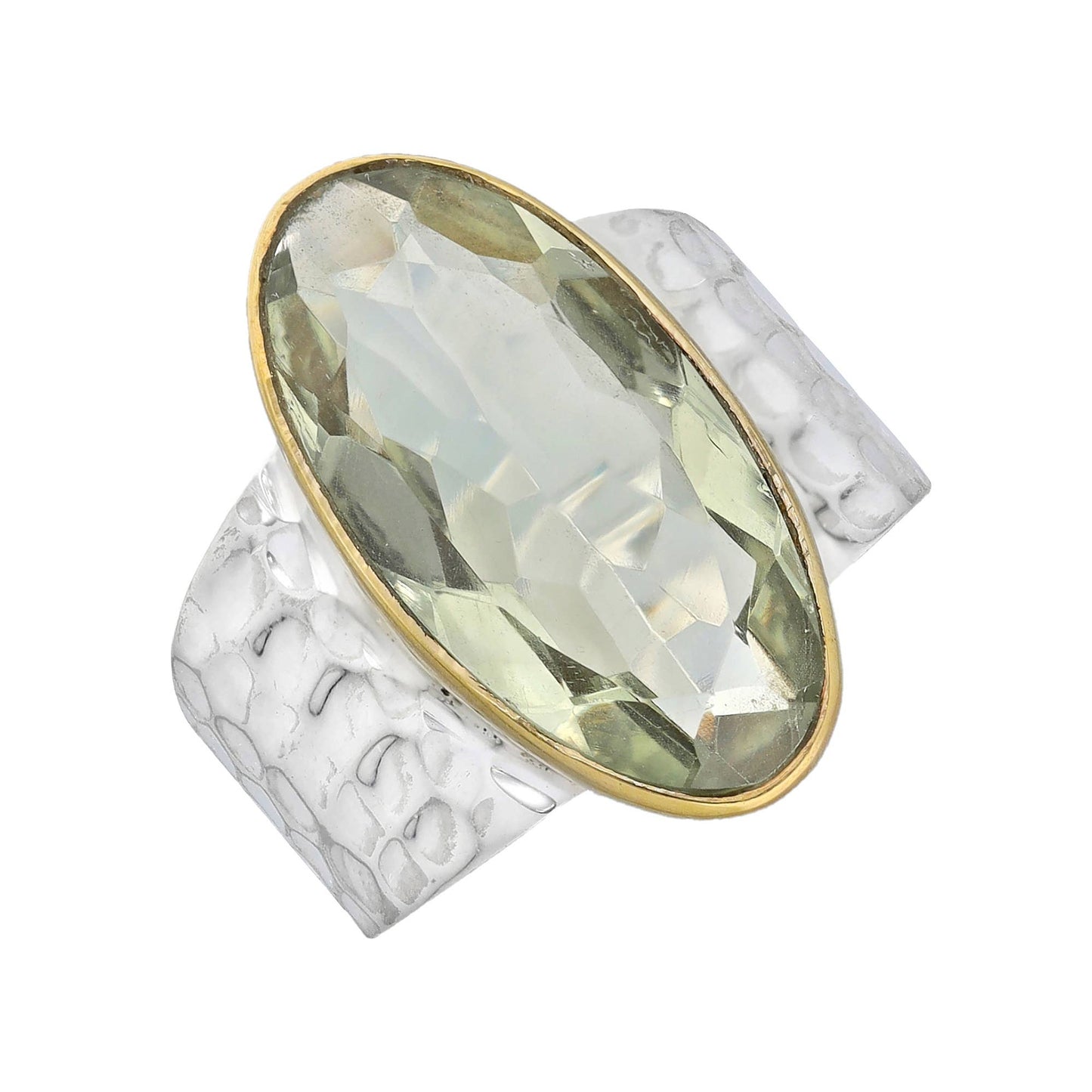 925 Sterling Silver Green Amethyst Verdant Mirage Ring