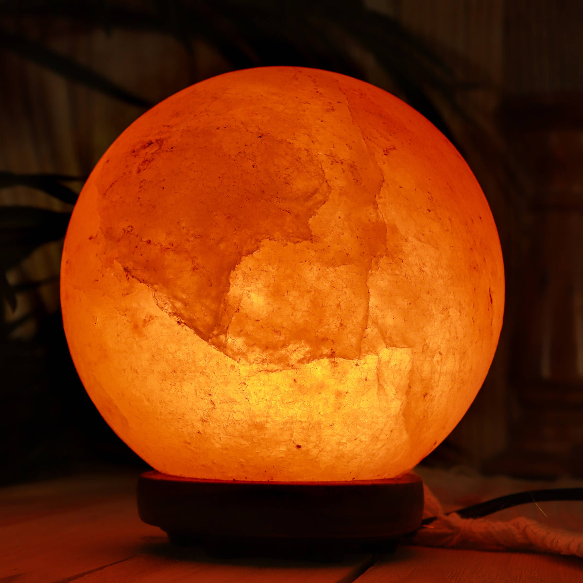 Himalayan Salt Crystal Globe Lamp