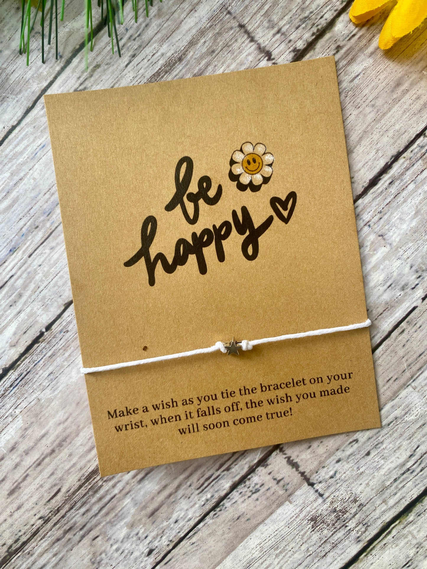 "Be happy" Wish Bracelet