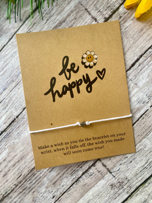 "Be happy" Wish Bracelet