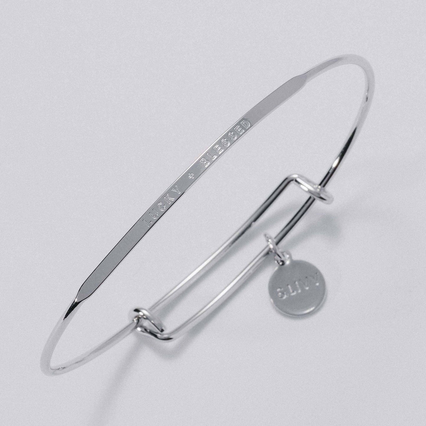 Lucky + Blessed Affirmation Bangle