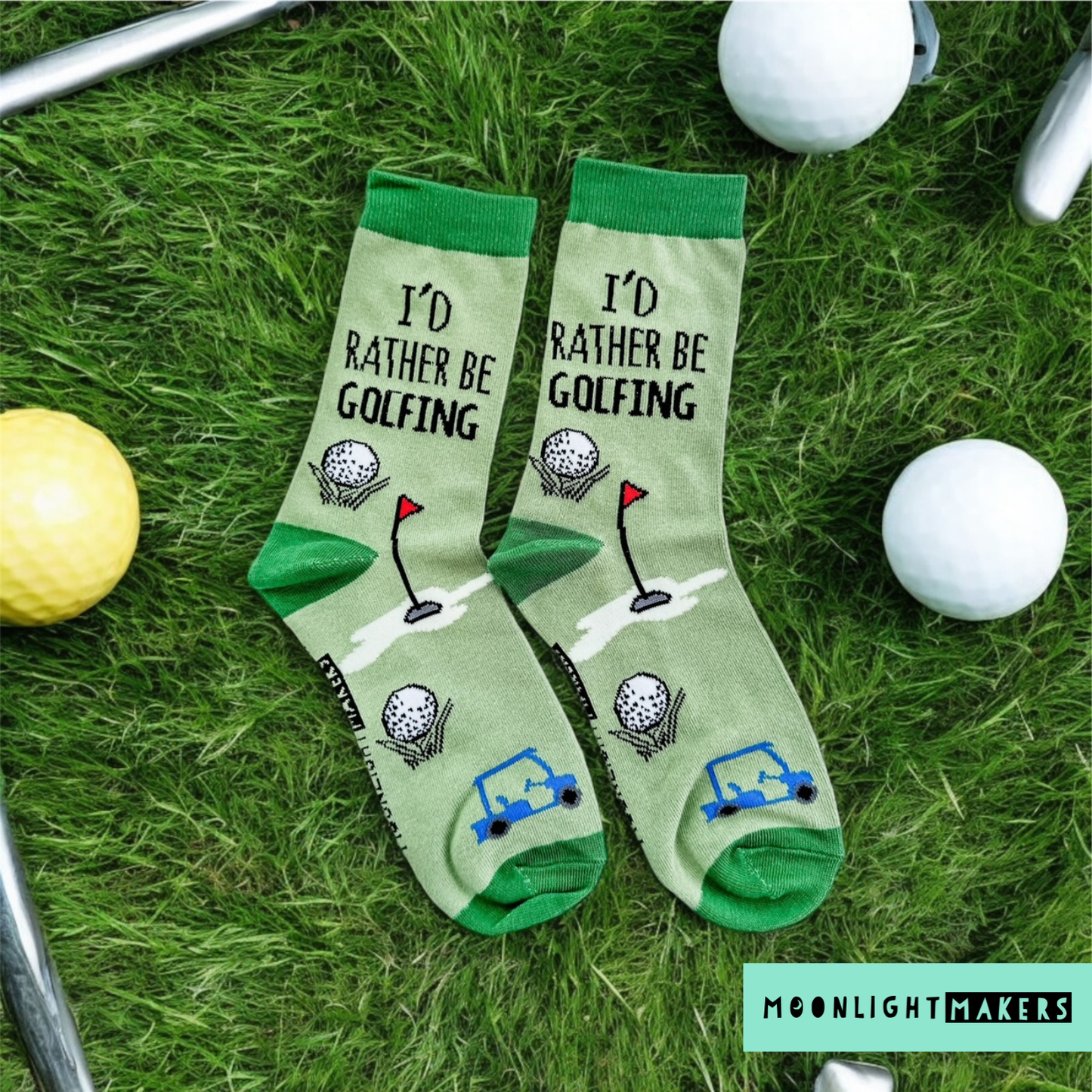 I'd Rather Be Golfing - Funny Unisex Socks