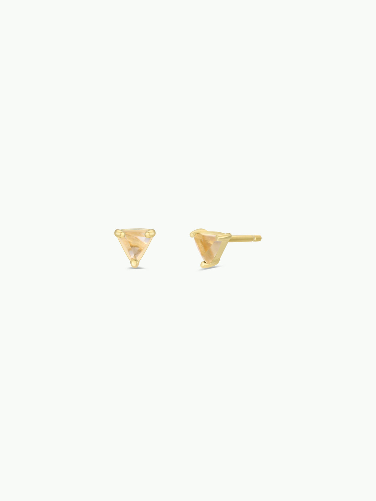 Mini Energy Gem - Citrine - Gold Earrings