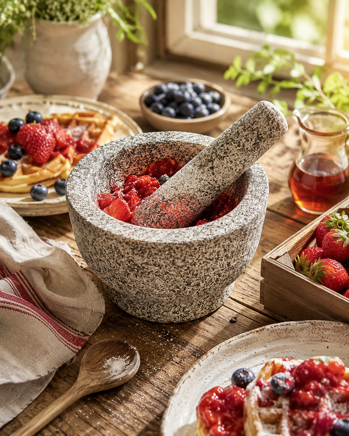 Granite Mortar Pestle 7"