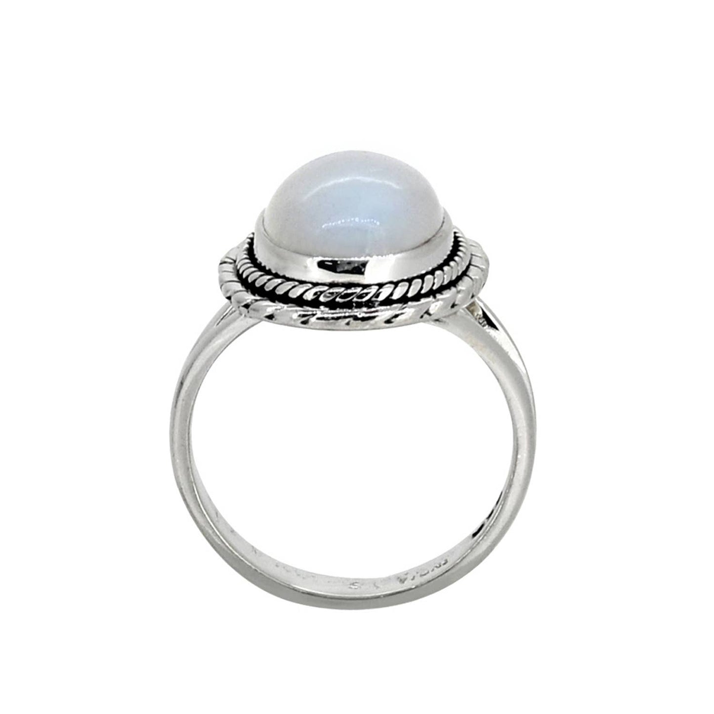Rainbow Moonstone 925 Sterling Silver Gemstone Ring