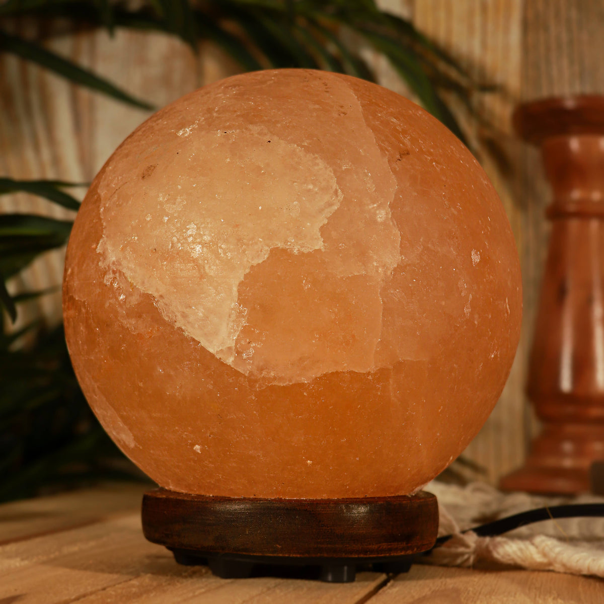 Himalayan Salt Crystal Globe Lamp