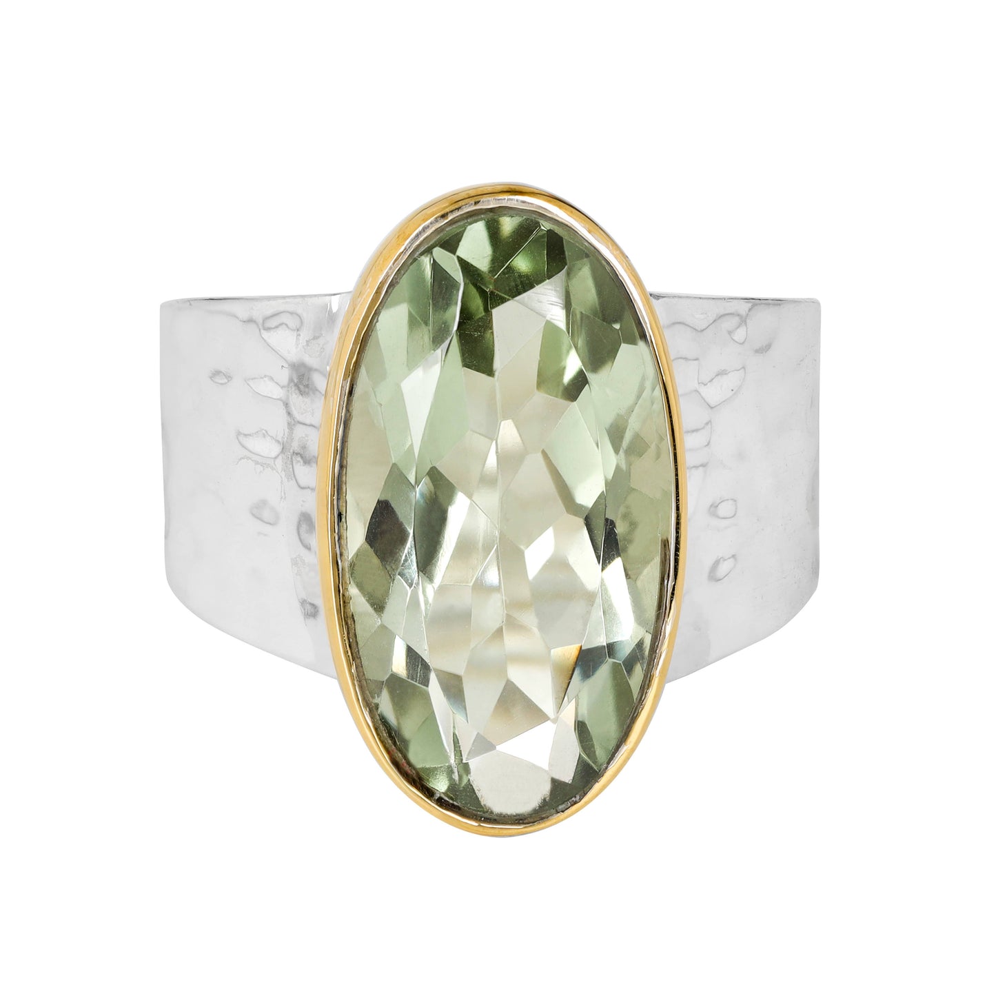 925 Sterling Silver Green Amethyst Verdant Mirage Ring