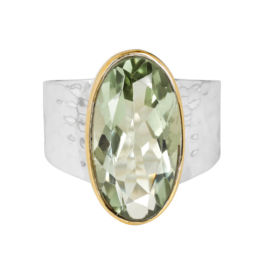 925 Sterling Silver Green Amethyst Verdant Mirage Ring